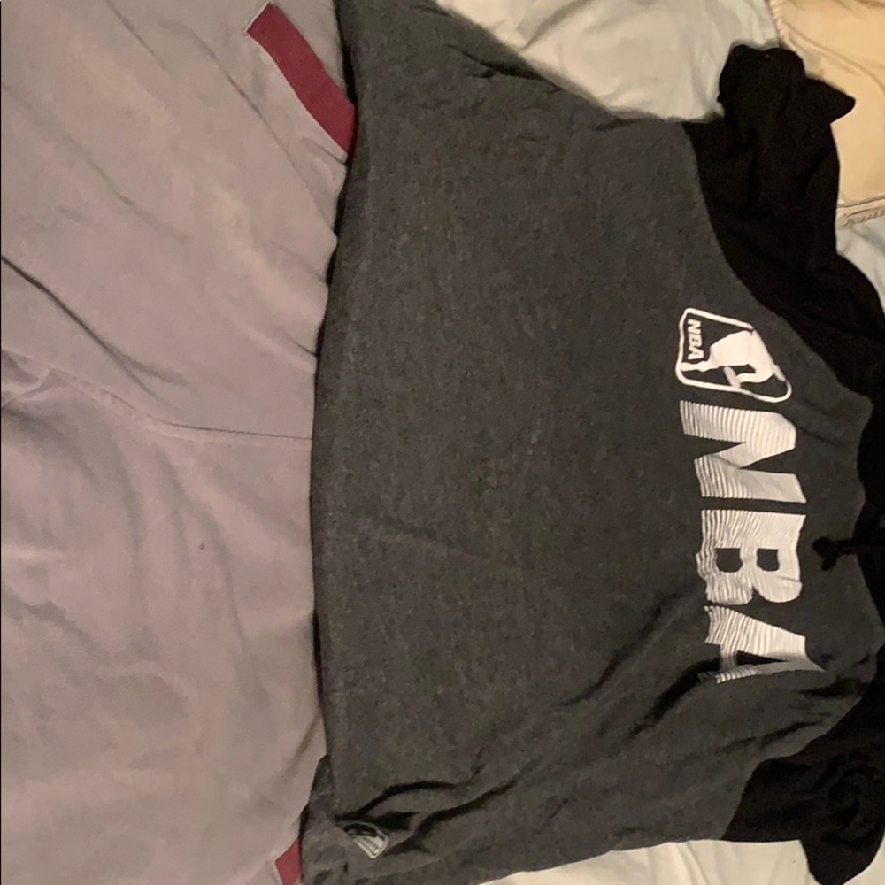 NBA short sleeve hooded shirt and Jordan shorts